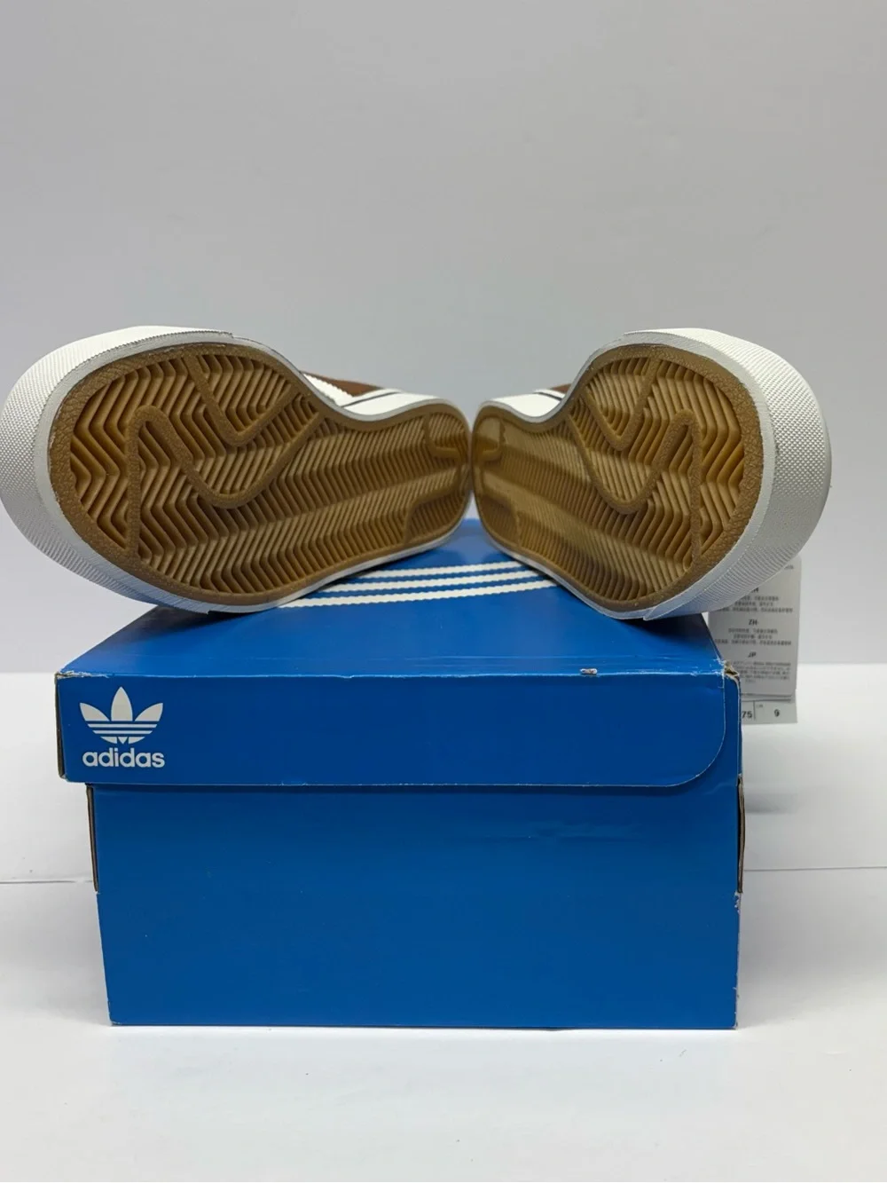 adidas Brown Suede Campus Low-Top Sneakers with White Stripes